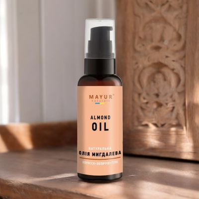 Натуральна мигдальна олія для шкіри та волосся, 50 мл