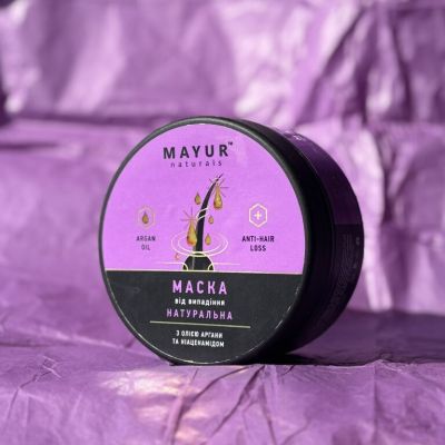 Маска для волосся проти випадіння з аргановою олією та ніацинамідом, 250 мл