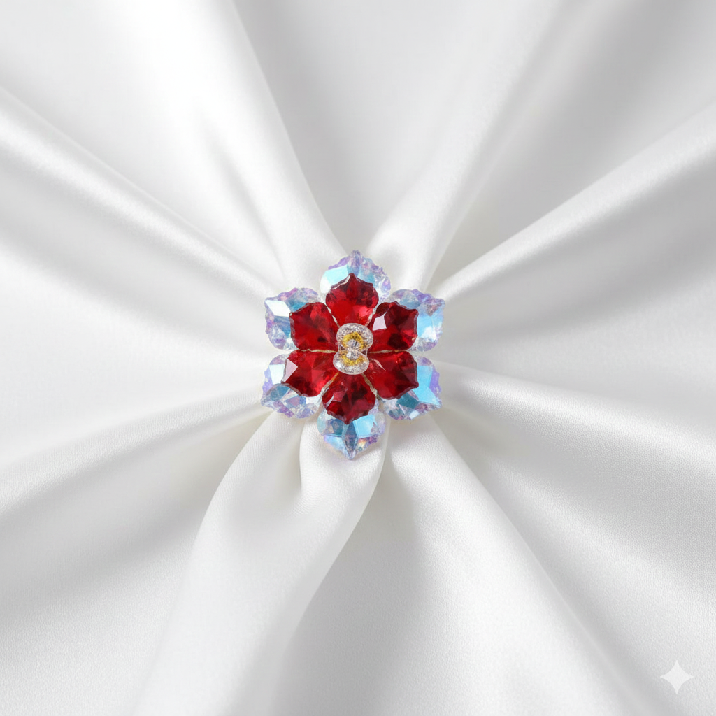 Брошка "Вогняна квітка"