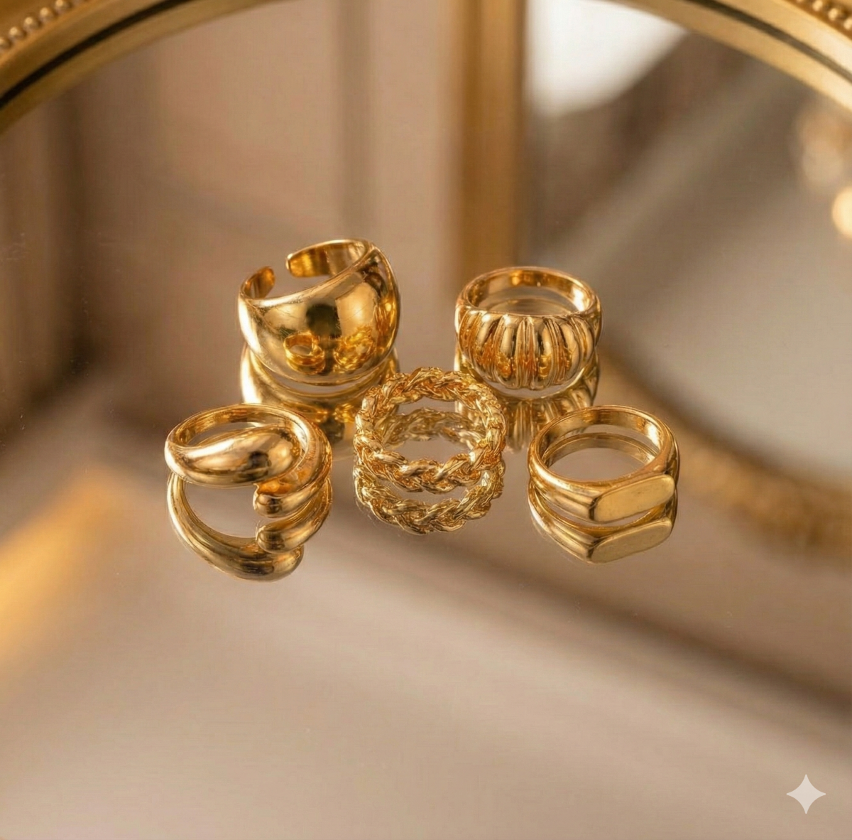 Набір каблучок "Gold Trends" (5 шт)