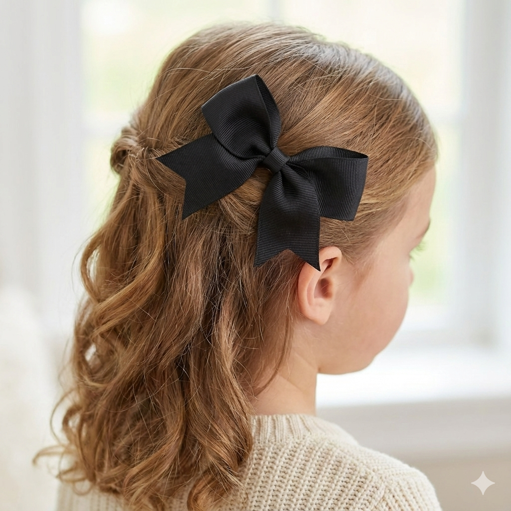 Класичні бантики для волосся з репсової стрічки (в асортименті)
