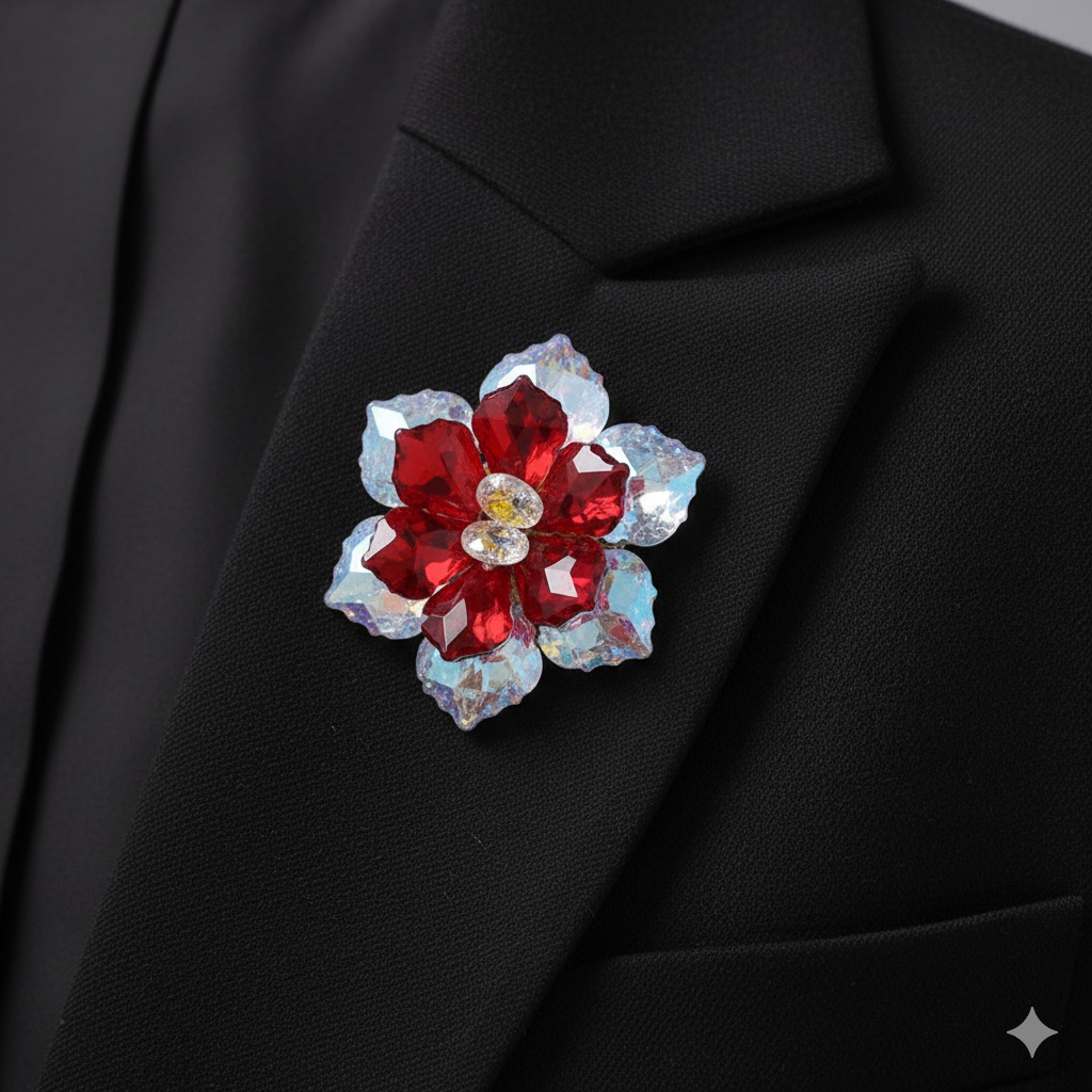 Брошка "Вогняна квітка"