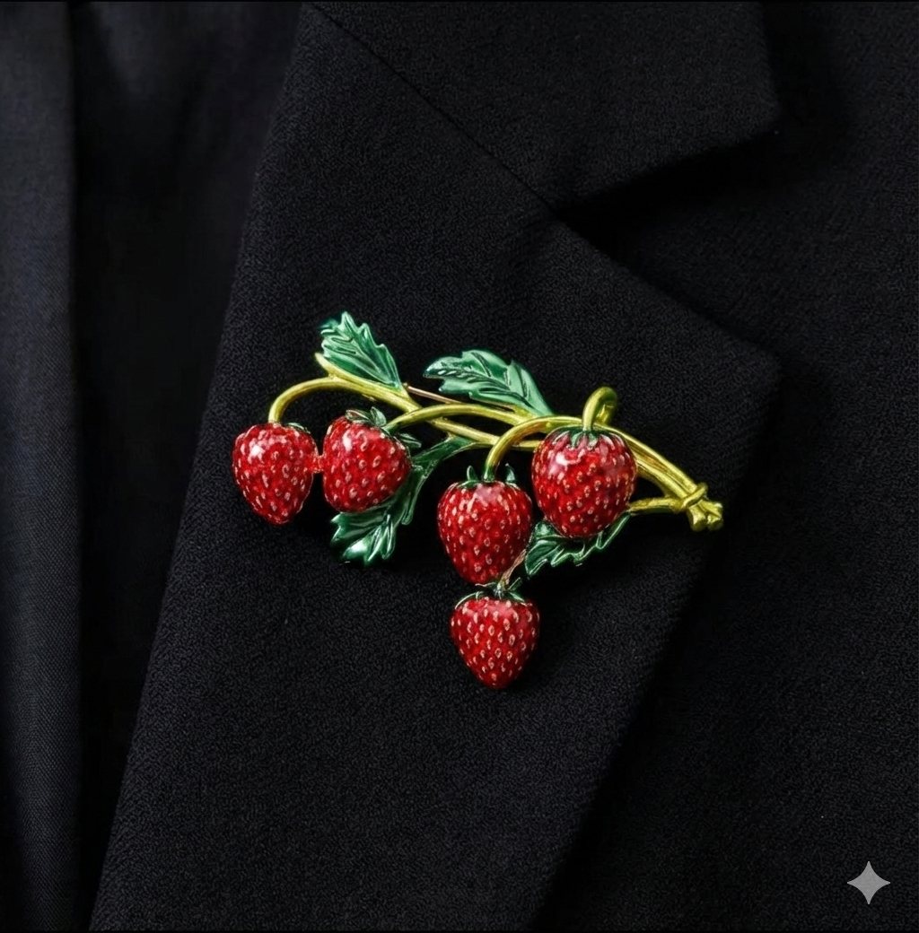 Брошка "Соковита Полуниця"