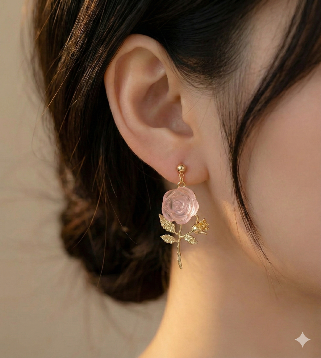 Сережки "Дует Троянд"