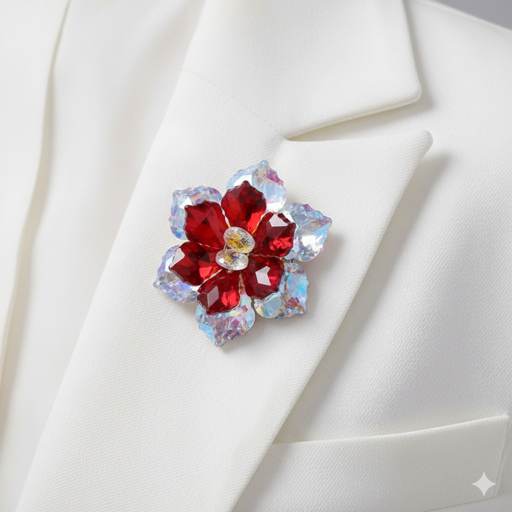 Брошка "Вогняна квітка"