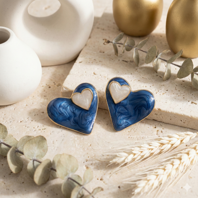 Сережки-пусети «Серце Океану»