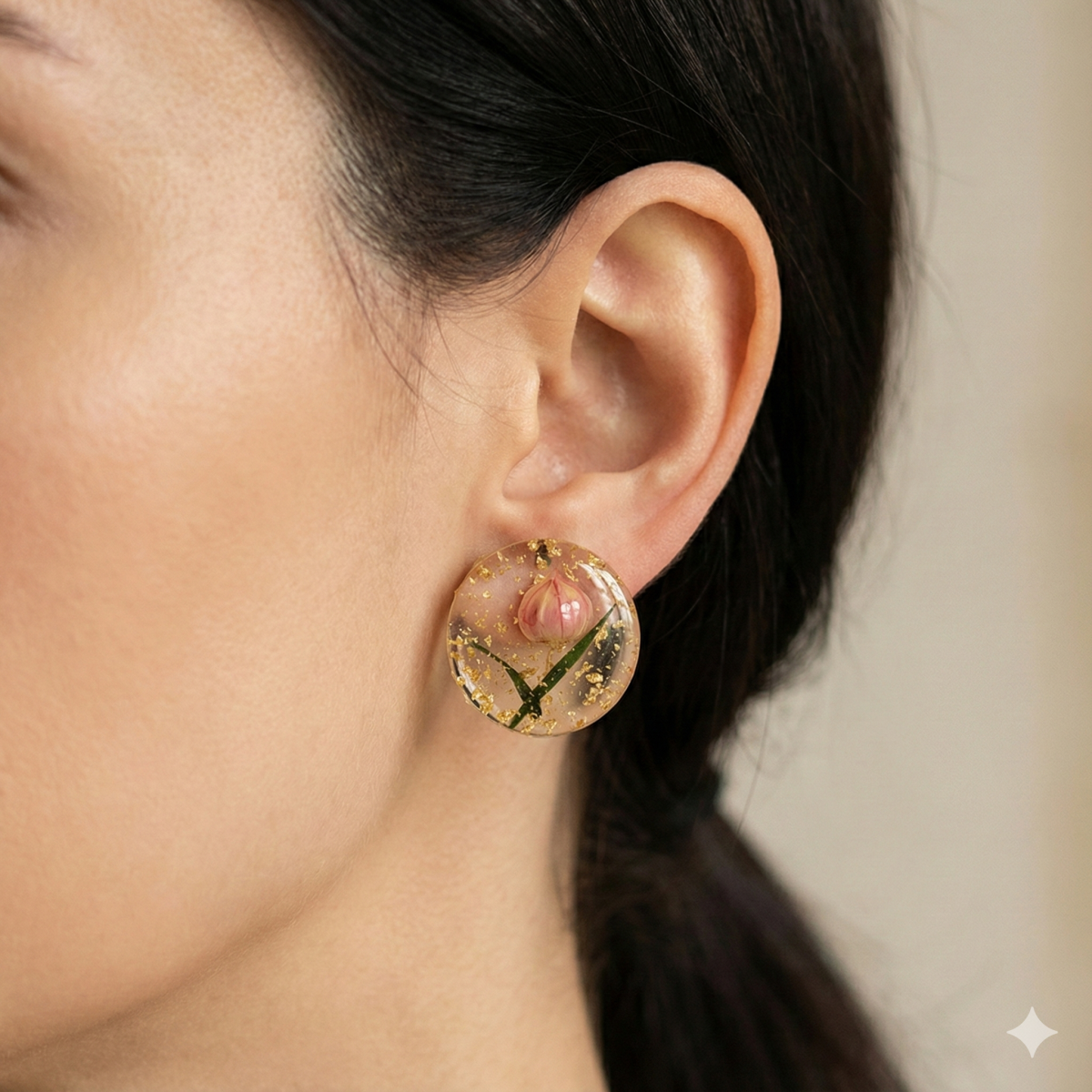 Сережки з сухоцвітами "Подих Весни"