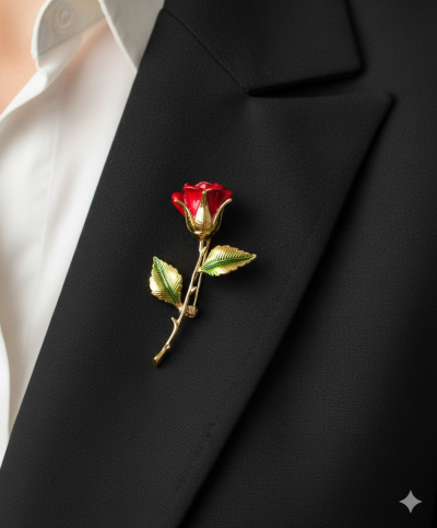 Брошка Троянда