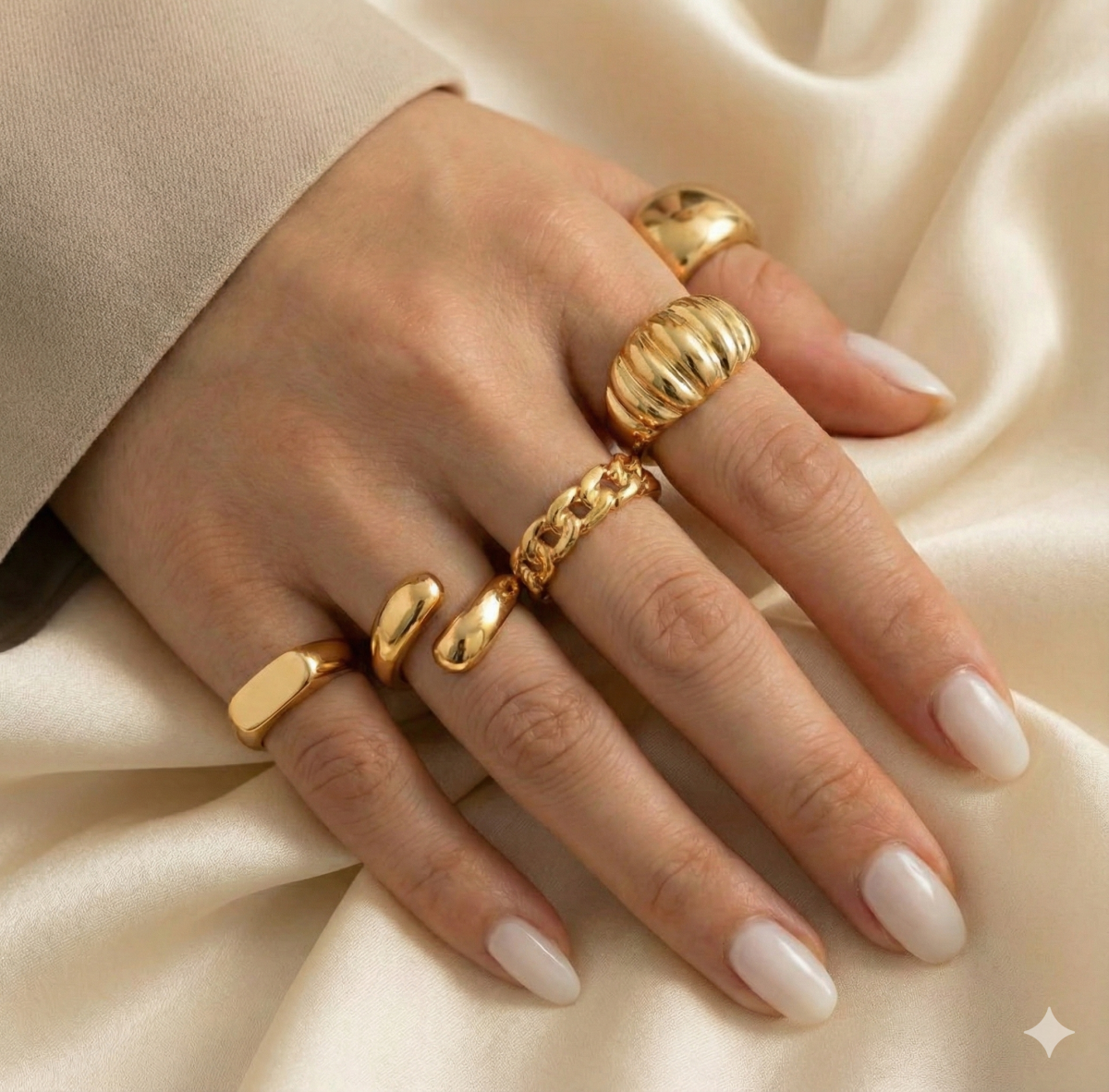 Набір каблучок "Gold Trends" (5 шт)