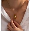 Підвіска на шию "Золота Крапля" на ланцюжку снейк