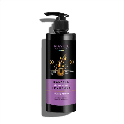Натуральний шампунь з арганою проти випадіння волосся, 500 мл