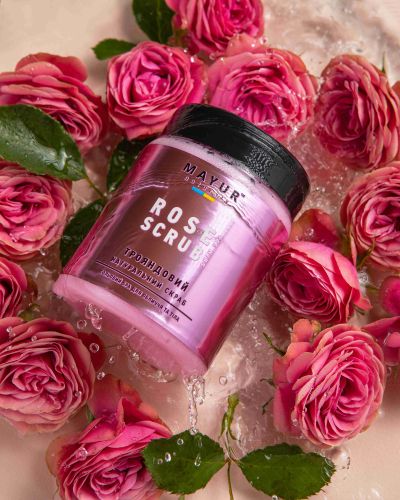 Соляний скраб для тіла “Троянда” — ніжне очищення, 250 мл