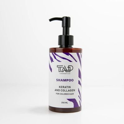 Шампунь для фарбованого волосся з кератином і колагеном, 250 мл