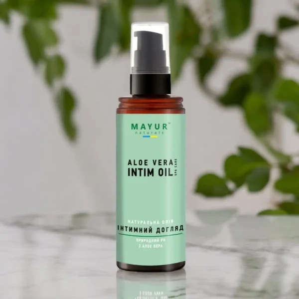 mayur-naturalna-oliia-dlia-intymnoho-dogliadu-120ml-1 Натуральна олія для інтимного догляду Mayur з алое вера, 120 мл