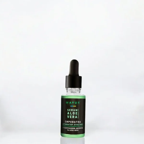 mayur-syrovatka-dlia-oblychchia-aloe-vera-hyaluronova-kyslota-30ml-2 Сироватка для обличчя Mayur з алое вера та гіалуроновою кислотою, 30 мл