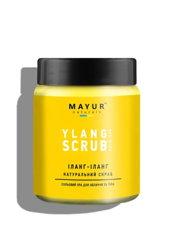 mayur-solianyi-skrab-oblychchia-tilo-ilang-ilang-250g Натуральний соляний скраб Mayur для обличчя і тіла Іланг-іланг, 250 г