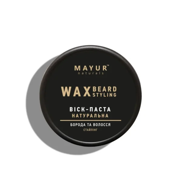 mayur-visk-pasta-stailing-borody-volossia-50ml-1 Натуральна віск-паста Mayur для стайлінгу бороди та волосся, 50 мл