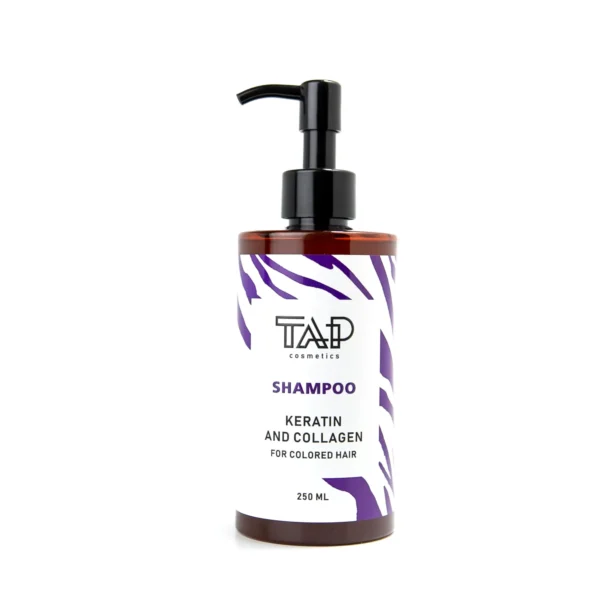 Шампунь TAP cosmetics для фарбованого волосся з кератином і колагеном, 250 мл